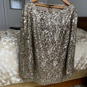 St John Gold Sequin Top